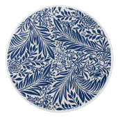 blue floral pattern with diverse leaves & blossoms keramikknauf (Vorderseite)