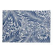 blue floral pattern with diverse leaves & blossoms kissenbezug (Rückseite-Links)