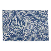 blue floral pattern with diverse leaves & blossoms kissenbezug (Rückseite-Rechts)