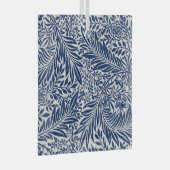 blue floral pattern with diverse leaves & blossoms ornament aus glas (Vorderseite Rechts)