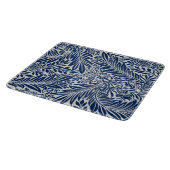 blue floral pattern with diverse leaves & blossoms schneidebrett (Ecke)