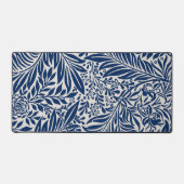 blue floral pattern with diverse leaves & blossoms schreibtischunterlage (Vorderseite)