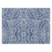 blue floral pattern with diverse leaves & blossoms tischdecke (Vorderseite (Horizontal))