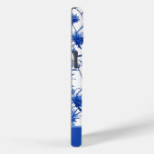 Blue Floral Personalisiert iPhone Case (Rückseite / Rechts)