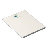 Blue Floral Personalisiert Notepad Notizblock (angewinkelt)
