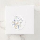 Blue Floral Peter die Rabbit Monogram Baby Dusche Geschenkanhänger (Beispiel)