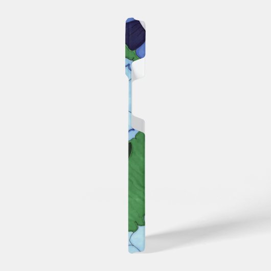 Blue Floral Phone Case iPhone Hülle (Linke Seite)