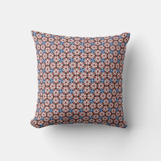 Blue Floral Pink and Brown Kissen