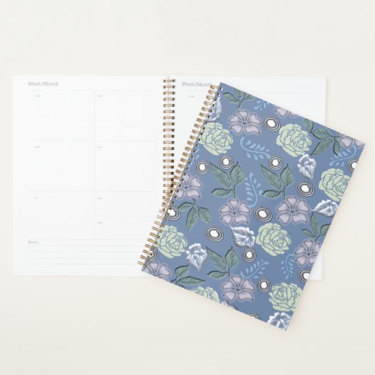 Blue Floral Planner Planer (Anzeige)