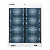 Blue Floral Posh Wasser Flasche (Vorne)