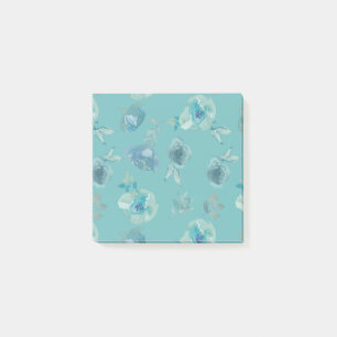 Blue Floral Post Notizen zu Aquarellfarben