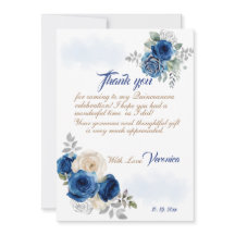 Blue Floral Princess Girl Birthday Party