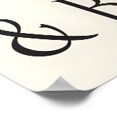 Blue Floral Print 'Have Courage and Be Kind' Poster (Ecke)