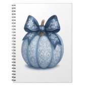 Blue Floral Pumpkin Notizblock (Vorderseite)