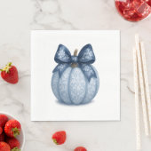 Blue Floral Pumpkin Serviette (Beispiel)