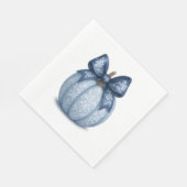 Blue Floral Pumpkin Serviette (Ecke)