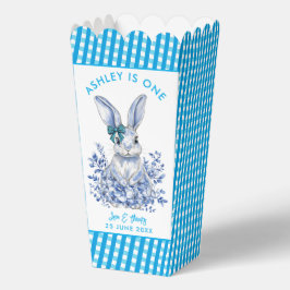 Blue Floral Rabbit 1. Geburtstag für Kinder Geschenkschachtel