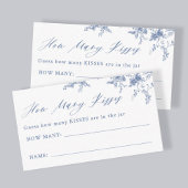 Blue Floral rät wie viele Spielkarten Begleitkarte