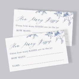 Blue Floral rät wie viele Spielkarten Begleitkarte