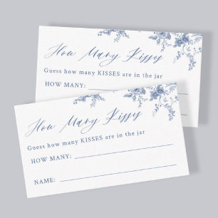 Blue Floral rät wie viele Spielkarten Begleitkarte