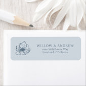 Blue Floral Return Address Label (Insitu)