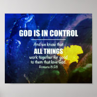 Blue Floral ROMANS 8:28 Christlich