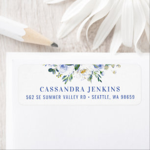 Blue Floral Rose Abschluss