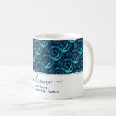 Blue Floral Rose HERZLICH WILLKOMMEN BEI UNSEREM Z Kaffeetasse (VorderseiteRechts)