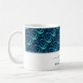 Blue Floral Rose HERZLICH WILLKOMMEN BEI UNSEREM Z Kaffeetasse (Links)