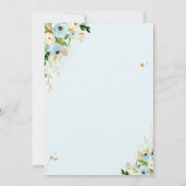 Blue Floral Safari Animals Drive by Baby Dusche Einladung (Rückseite)