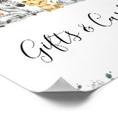 Blue Floral Safari Baby Duschtisch Top Schild (Ecke)