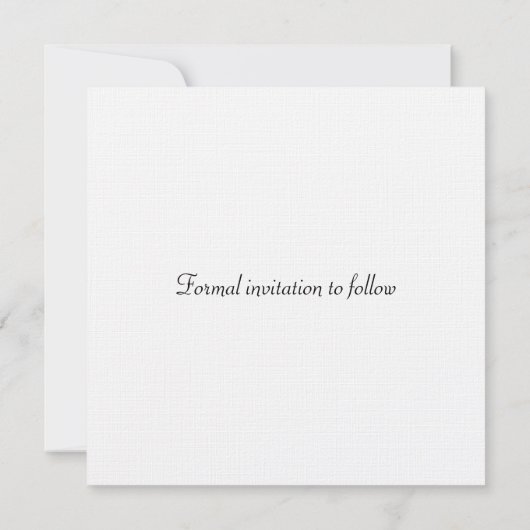 Blue Floral Save the Date Einladung (Rückseite)