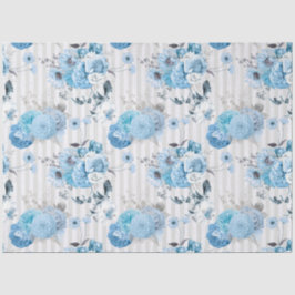 Blue Floral Series Design 10 Seidenpapier