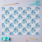 Blue Floral Series Design 11 Seidenpapier (Basteln)