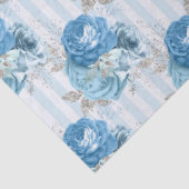 Blue Floral Series Design 11 Seidenpapier (Ausschnitt)