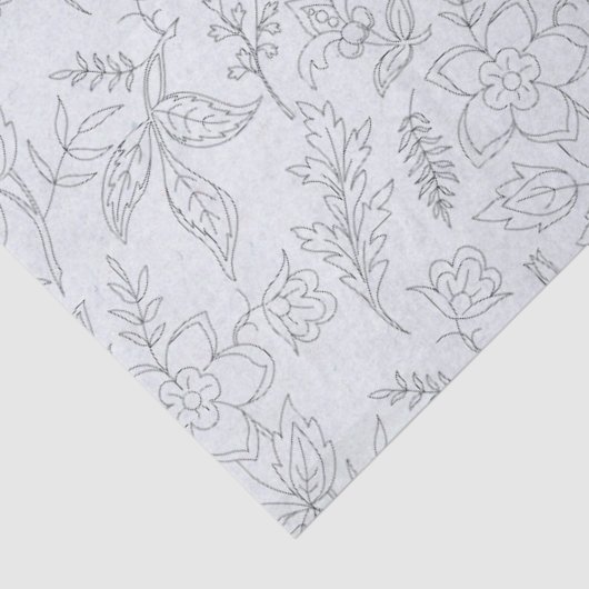 Blue Floral Series Design 12 Seidenpapier (Ausschnitt)