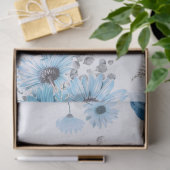 Blue Floral Series Design 1 Seidenpapier (Geschenk)