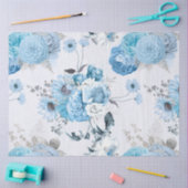 Blue Floral Series Design 1 Seidenpapier (Basteln)