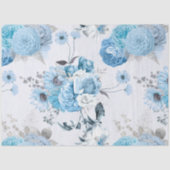 Blue Floral Series Design 1 Seidenpapier (Vorderseite)