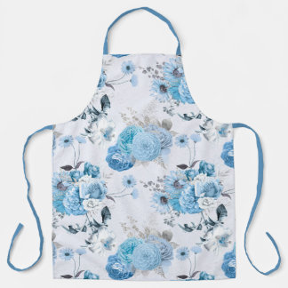 Blue Floral Series Design 4 Schürze