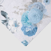 Blue Floral Series Design 4 Seidenpapier (Ausschnitt)