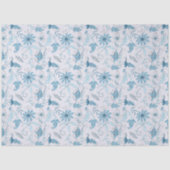 Blue Floral Series Design 7 Seidenpapier (Vorderseite)