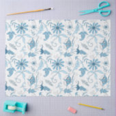 Blue Floral Series Design 8 Seidenpapier (Basteln)