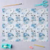 Blue Floral Series Design 9 Seidenpapier (Basteln)