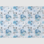 Blue Floral Series Design 9 Seidenpapier (Vorderseite)