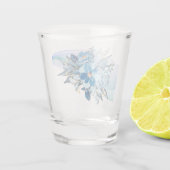 Blue Floral Shotglass Gastgeschenk Hochzeit Schnapsglas (Rückseite)