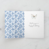 Blue Floral Sicilian Blue Skies View Karte (Innenseite)