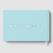 Blue Floral Sketch Foil Gästebuch (Rückseite)