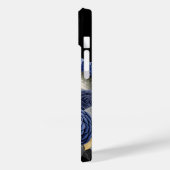 Blue Floral Skull Personalisiert Case-Mate iPhone Hülle (Rückseite / Links)