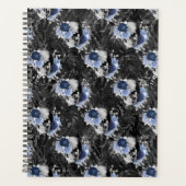 Blue Floral Skull Serie Design 1 Planer (Vorderseite)